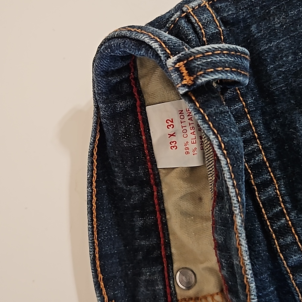 💟 Arizona Men's 33×32 Denim Blue Jeans - Picture 5 of 6